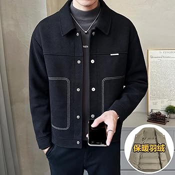 ジャケット・アウター MEN'S WOOL PILE ROUND COLLAR JACKET 44 MEN'S WOOL PILE ROUND COLLAR JACKET 44